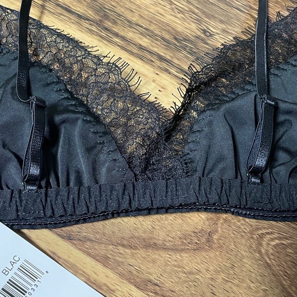 Hanky Panky Black LUXE PANNE VELVET Bralette - Picture 10 of 10